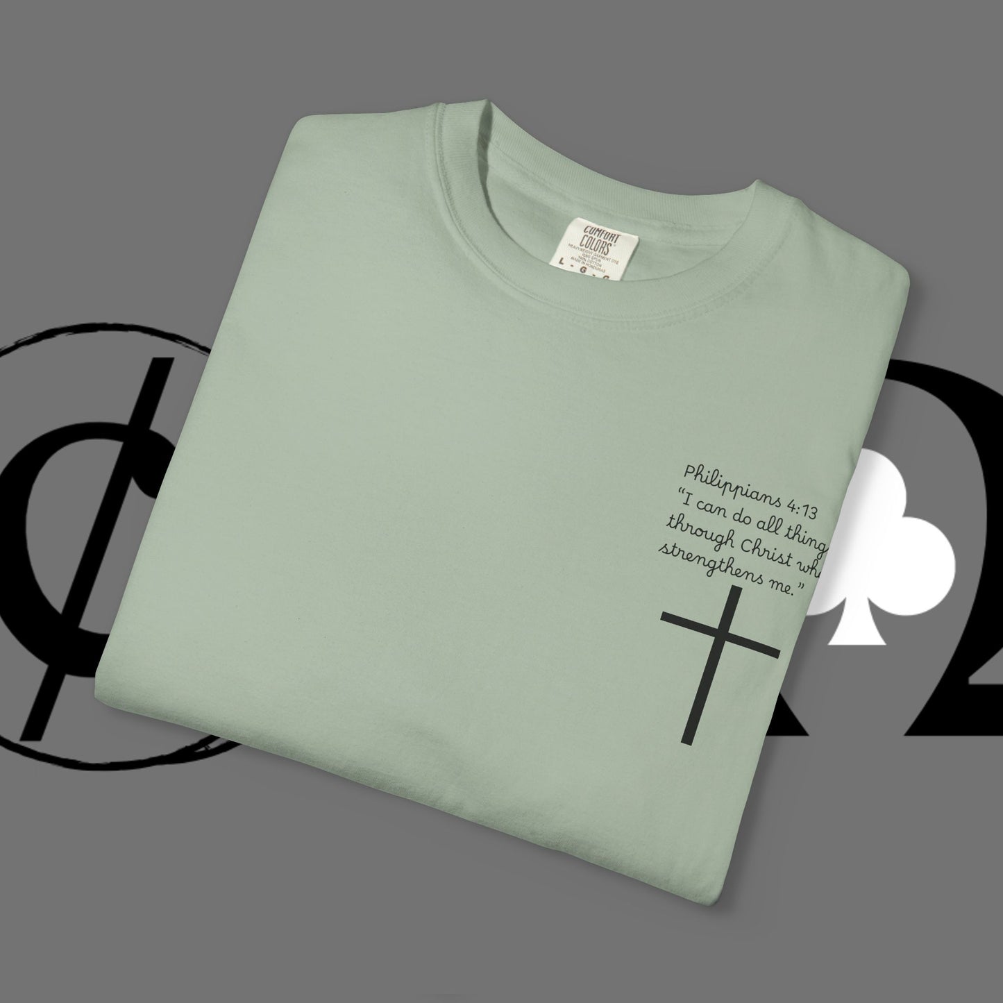 God First Cross T-Shirt — Faith-Based Christian Tee ("God First" Back Print)