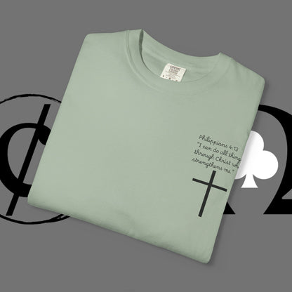 God First Cross T-Shirt — Faith-Based Christian Tee ("God First" Back Print)