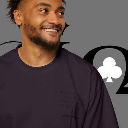 Action Symbol Tee — Minimal Graphic Men's Oversized T-Shirt