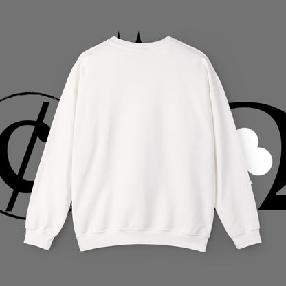 Ocean Wave Crewneck Sweatshirt — Minimal Blue Surf Graphic
