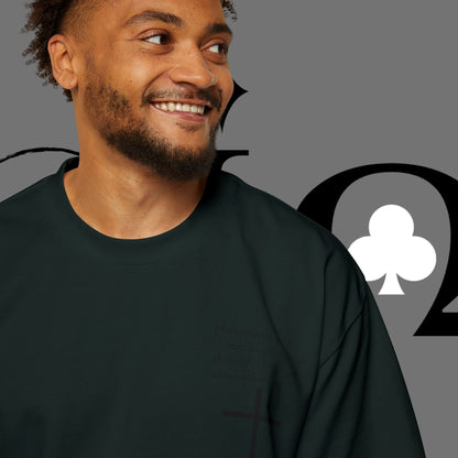 Action Symbol Tee — Minimal Graphic Men's Oversized T-Shirt