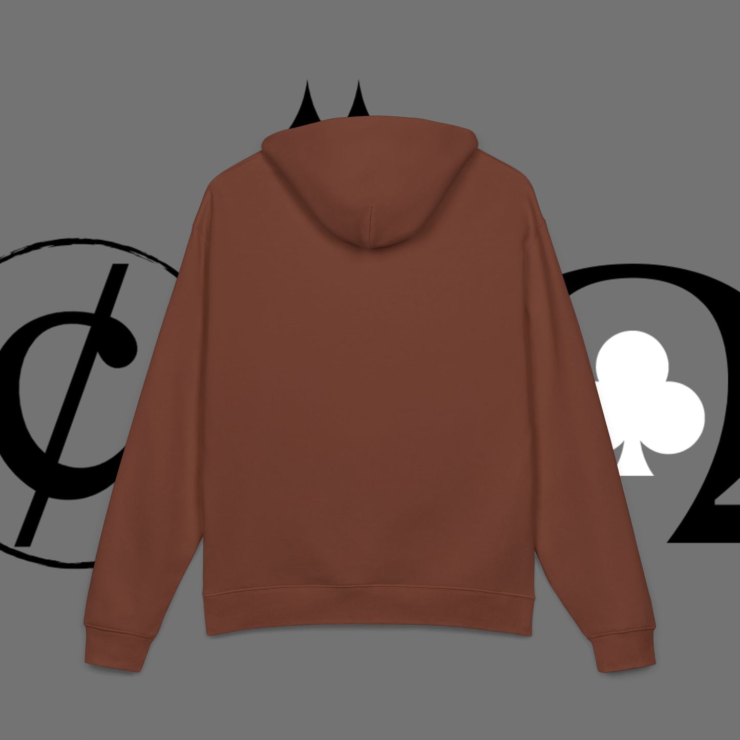 Diamond Floral Hoodie — Minimal White Relaxed Hoodie with Black Floral Emblem