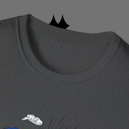 Ocean Wave Graphic T-Shirt — Blue Surf Sunset Design