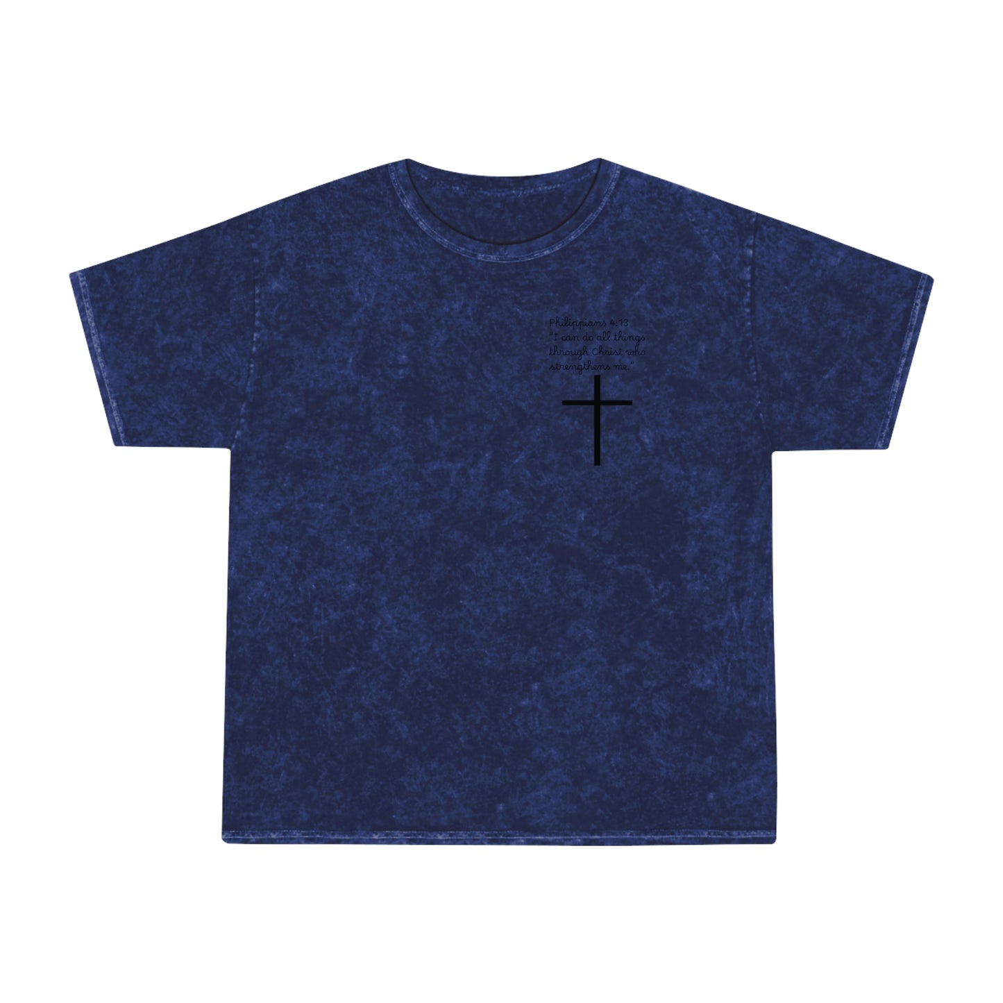 God First Mineral-Wash T-Shirt — Cross Christian Faith Tee