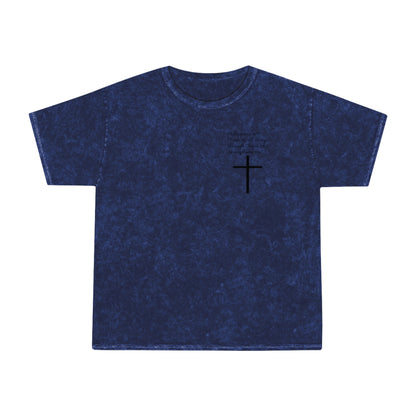 God First Mineral-Wash T-Shirt — Cross Christian Faith Tee