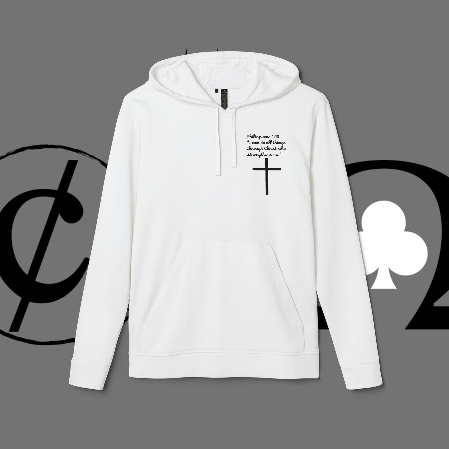 Christian Cross Hoodie — "Go At" Graphic Spiritual Sweatshirt
