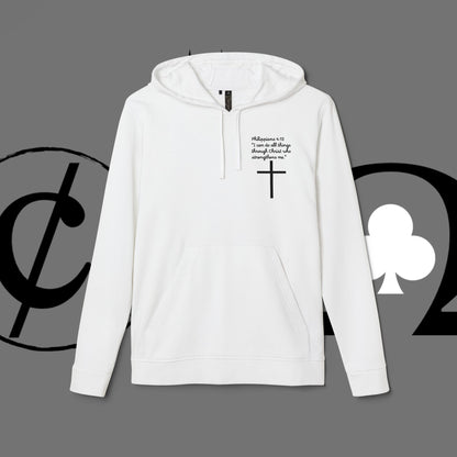 Christian Cross Hoodie — "Go At" Graphic Spiritual Sweatshirt