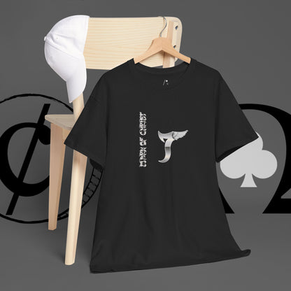 Minimal Whale Tail Tee — Japanese Kanji Nautical Graphic T-Shirt