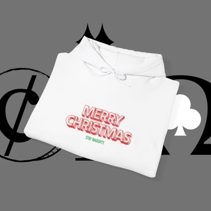 Christmas Hoodie — 'Merry Christmas' Front & 'Naughty is the New Nice' Back Holiday Hoodie