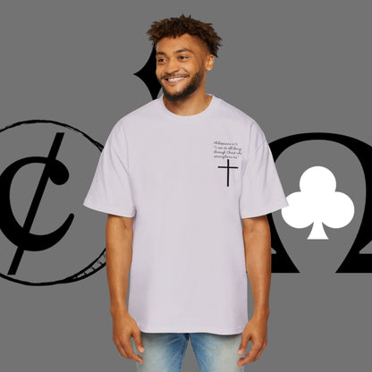 Action Symbol Tee — Minimal Graphic Men's Oversized T-Shirt