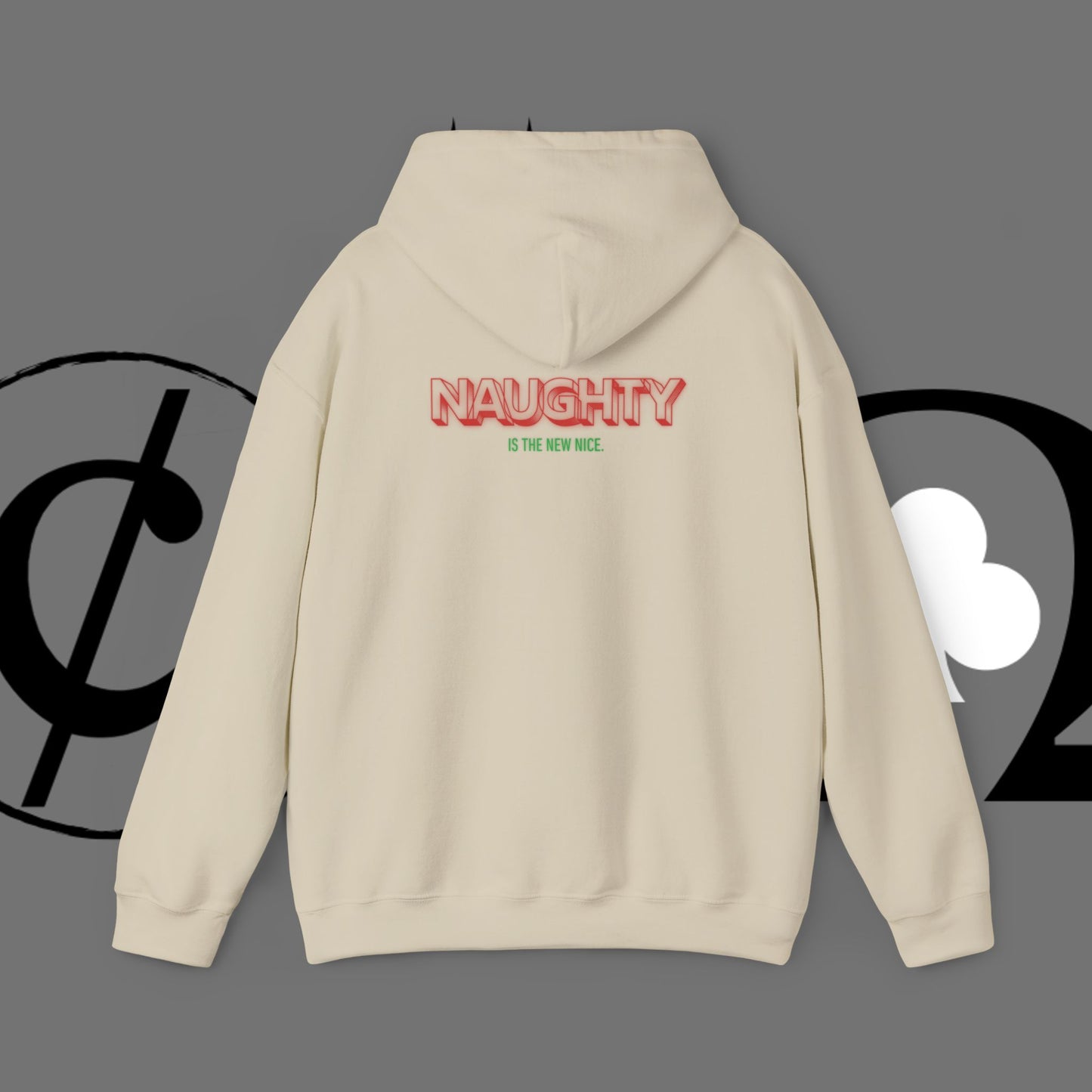 Christmas Hoodie — 'Merry Christmas' Front & 'Naughty is the New Nice' Back Holiday Hoodie