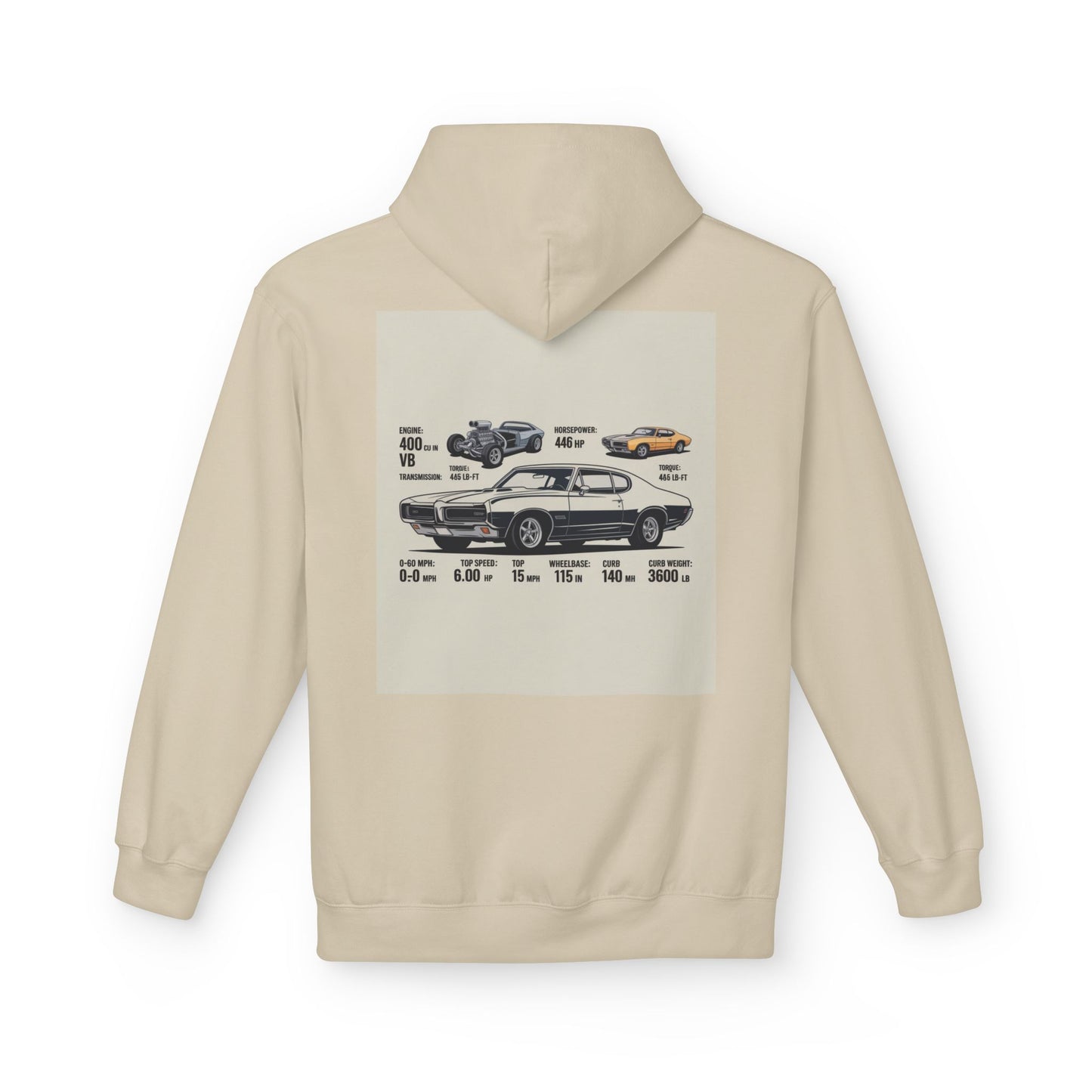Classic Muscle Car Hoodie — Vintage Camaro Diagram Print