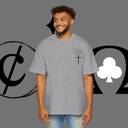 Action Symbol Tee — Minimal Graphic Men's Oversized T-Shirt