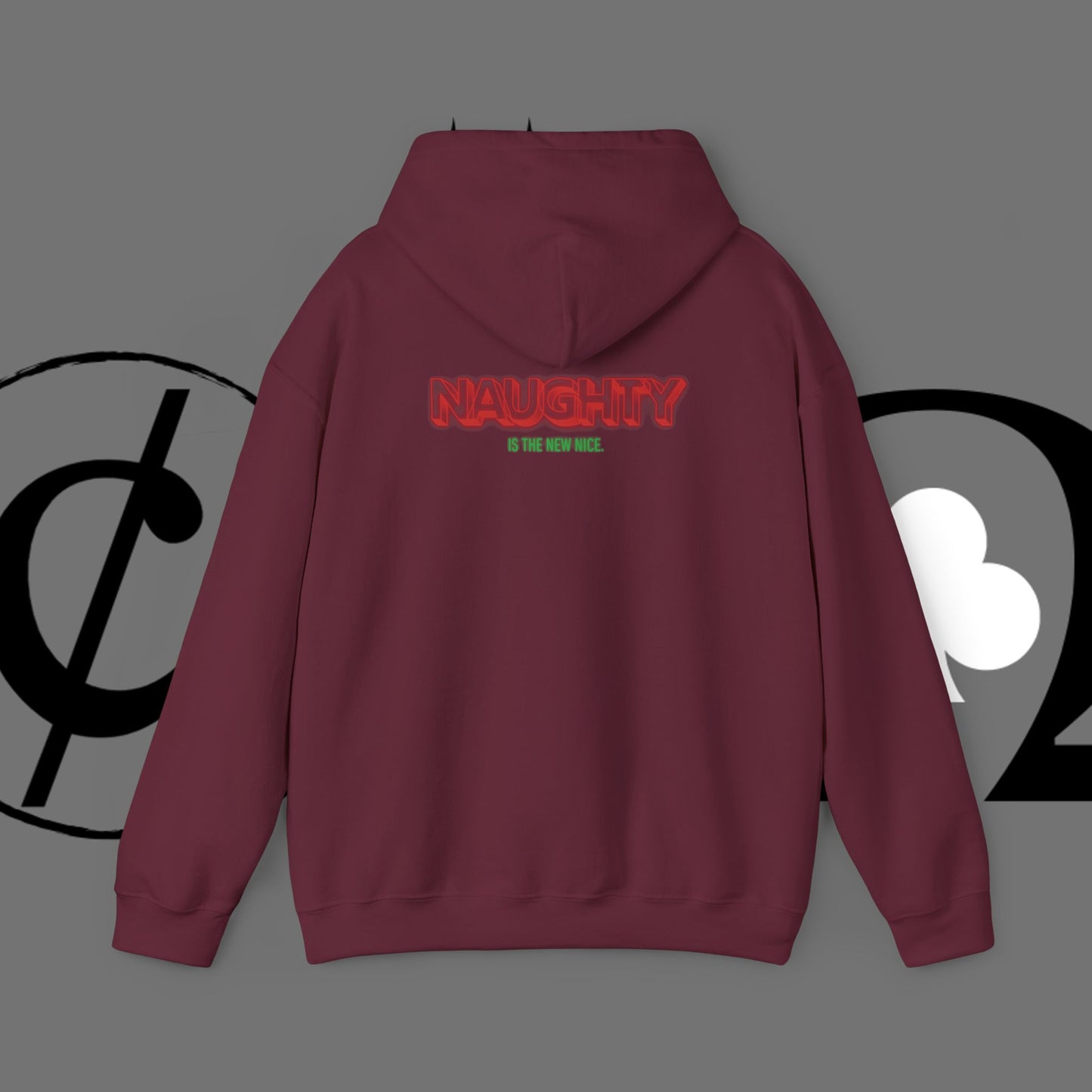 Christmas Hoodie — 'Merry Christmas' Front & 'Naughty is the New Nice' Back Holiday Hoodie