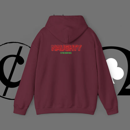 Christmas Hoodie — 'Merry Christmas' Front & 'Naughty is the New Nice' Back Holiday Hoodie