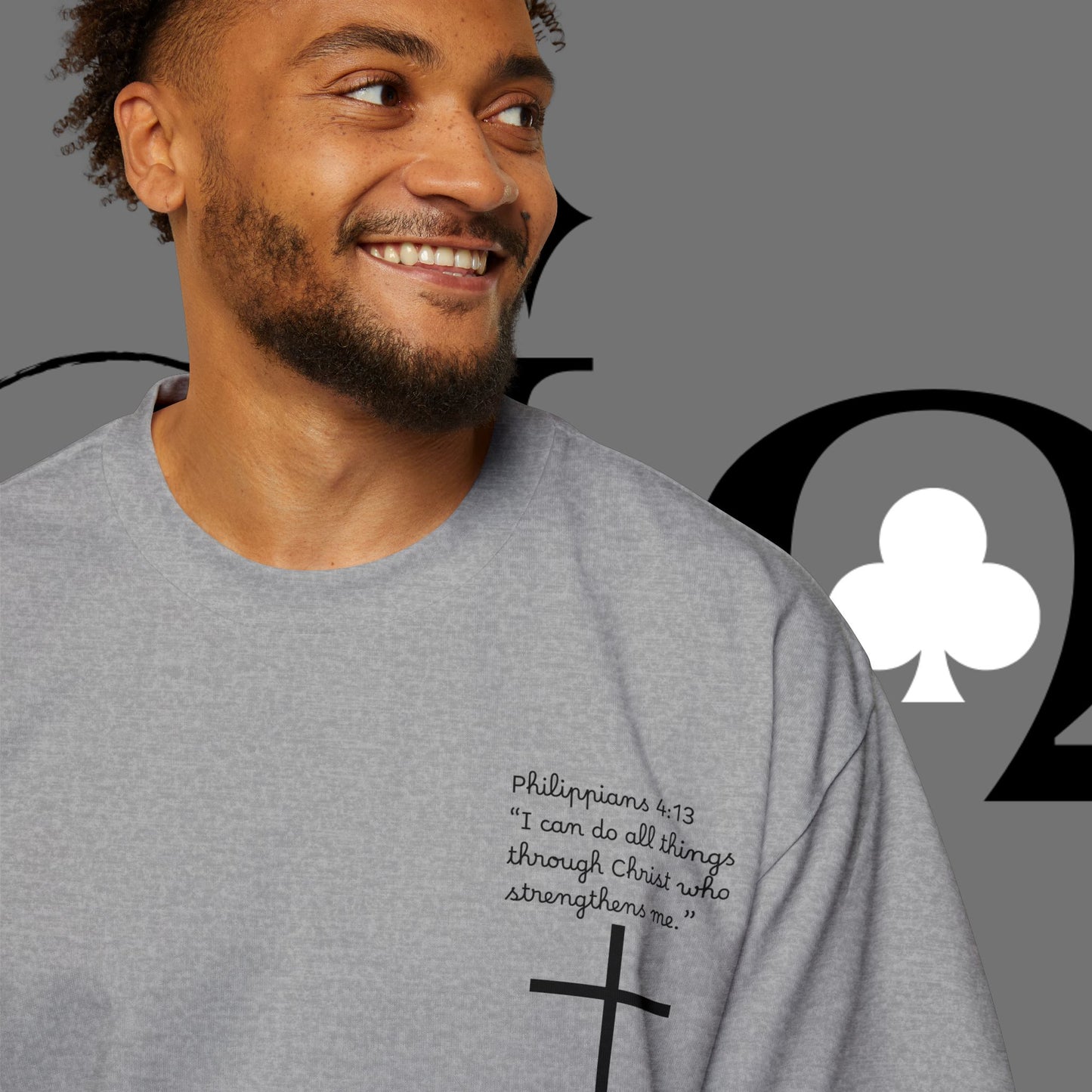 Action Symbol Tee — Minimal Graphic Men's Oversized T-Shirt