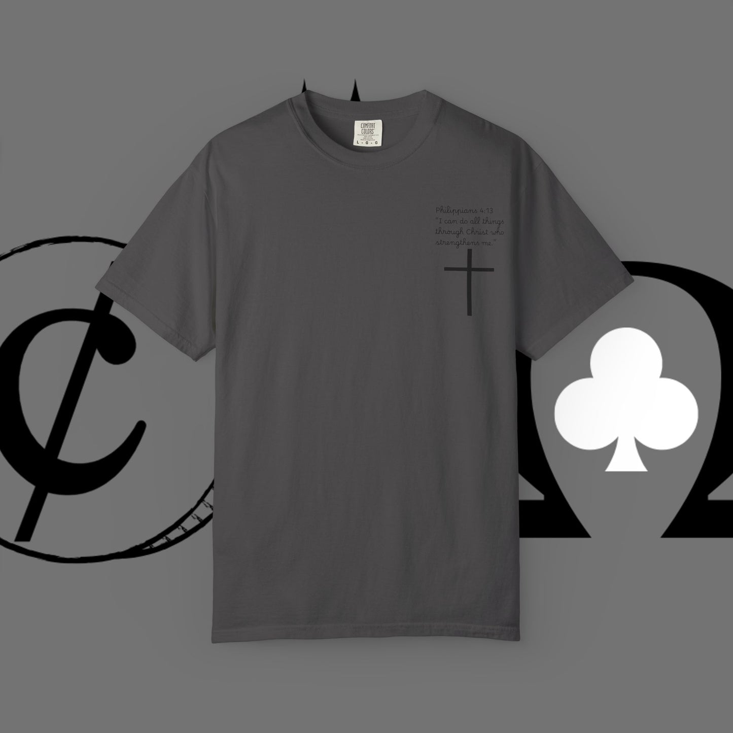 God First Cross T-Shirt — Faith-Based Christian Tee ("God First" Back Print)