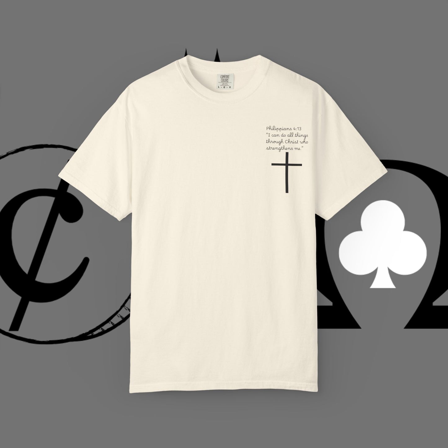 God First Cross T-Shirt — Faith-Based Christian Tee ("God First" Back Print)
