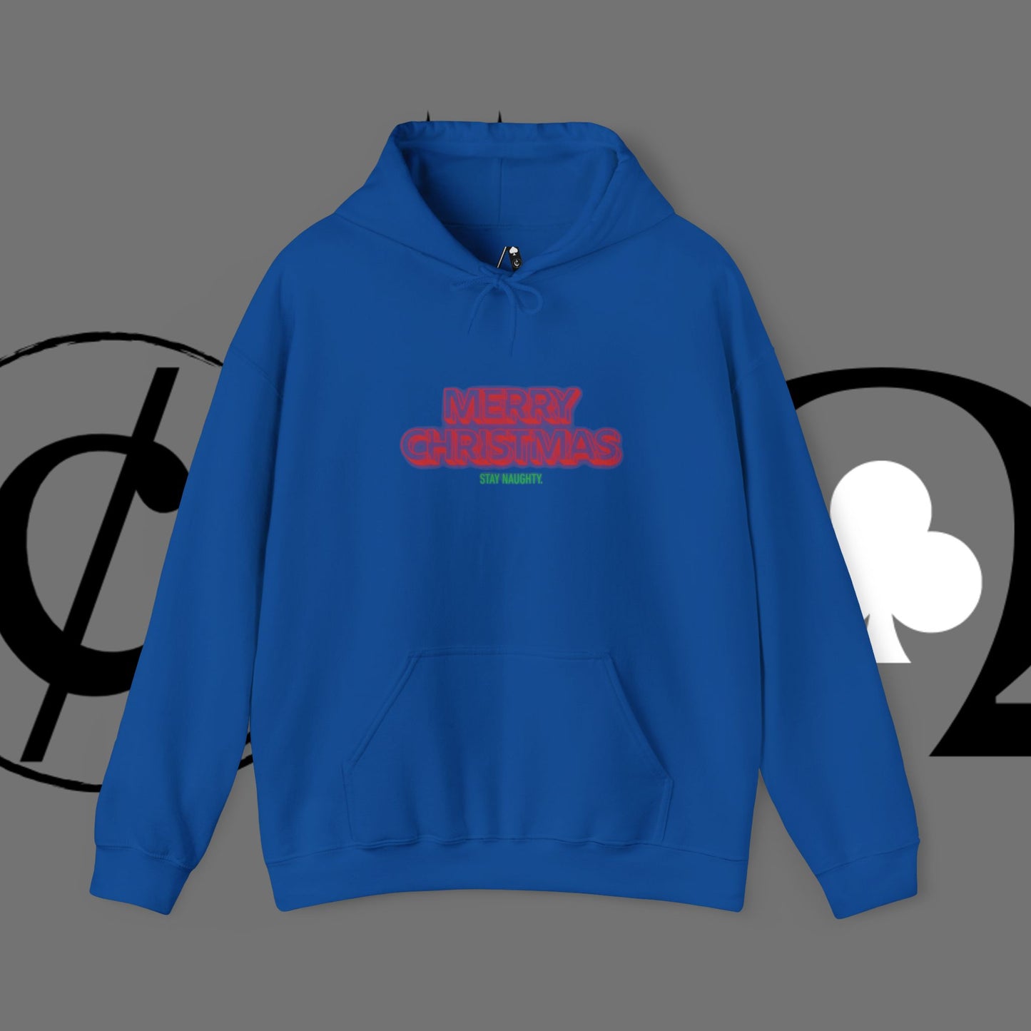 Christmas Hoodie — 'Merry Christmas' Front & 'Naughty is the New Nice' Back Holiday Hoodie