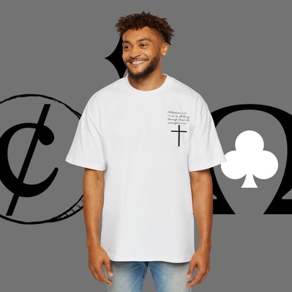 Action Symbol Tee — Minimal Graphic Men's Oversized T-Shirt