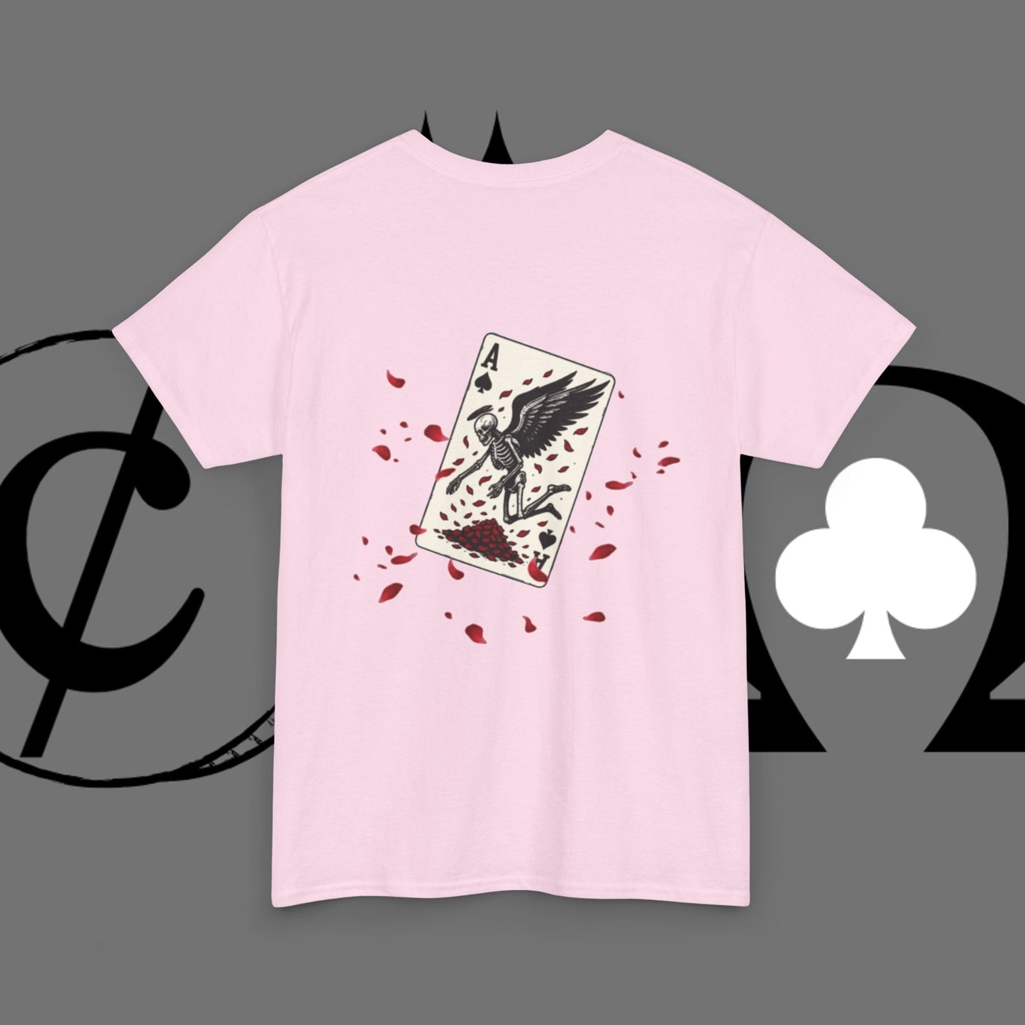 Ace of Crows T‑Shirt — Gothic Playing Card Tee with Raven & Blood Drop Design