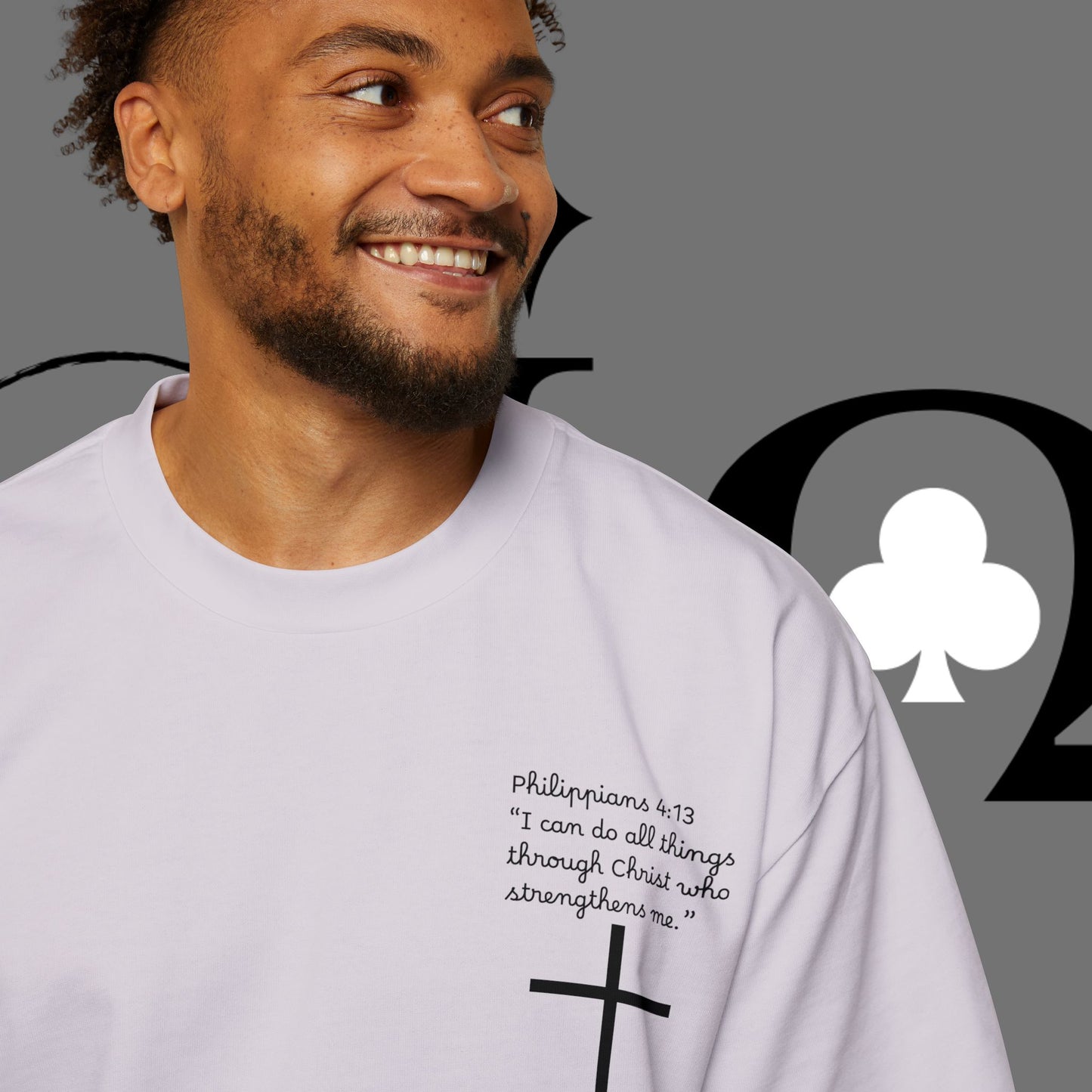 Action Symbol Tee — Minimal Graphic Men's Oversized T-Shirt