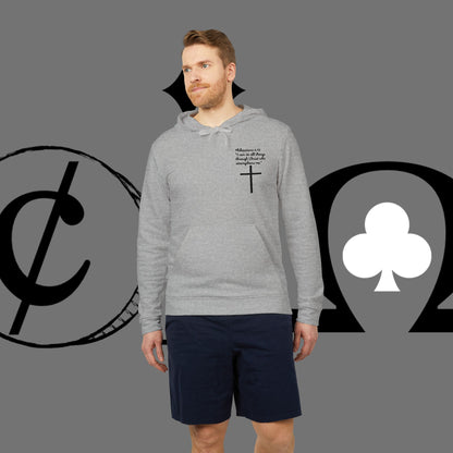 Christian Cross Hoodie — "Go At" Graphic Spiritual Sweatshirt