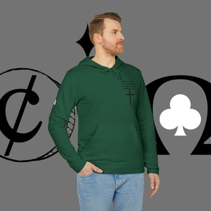 Christian Cross Hoodie — "Go At" Graphic Spiritual Sweatshirt