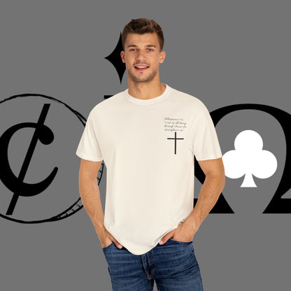 God First Cross T-Shirt — Faith-Based Christian Tee ("God First" Back Print)