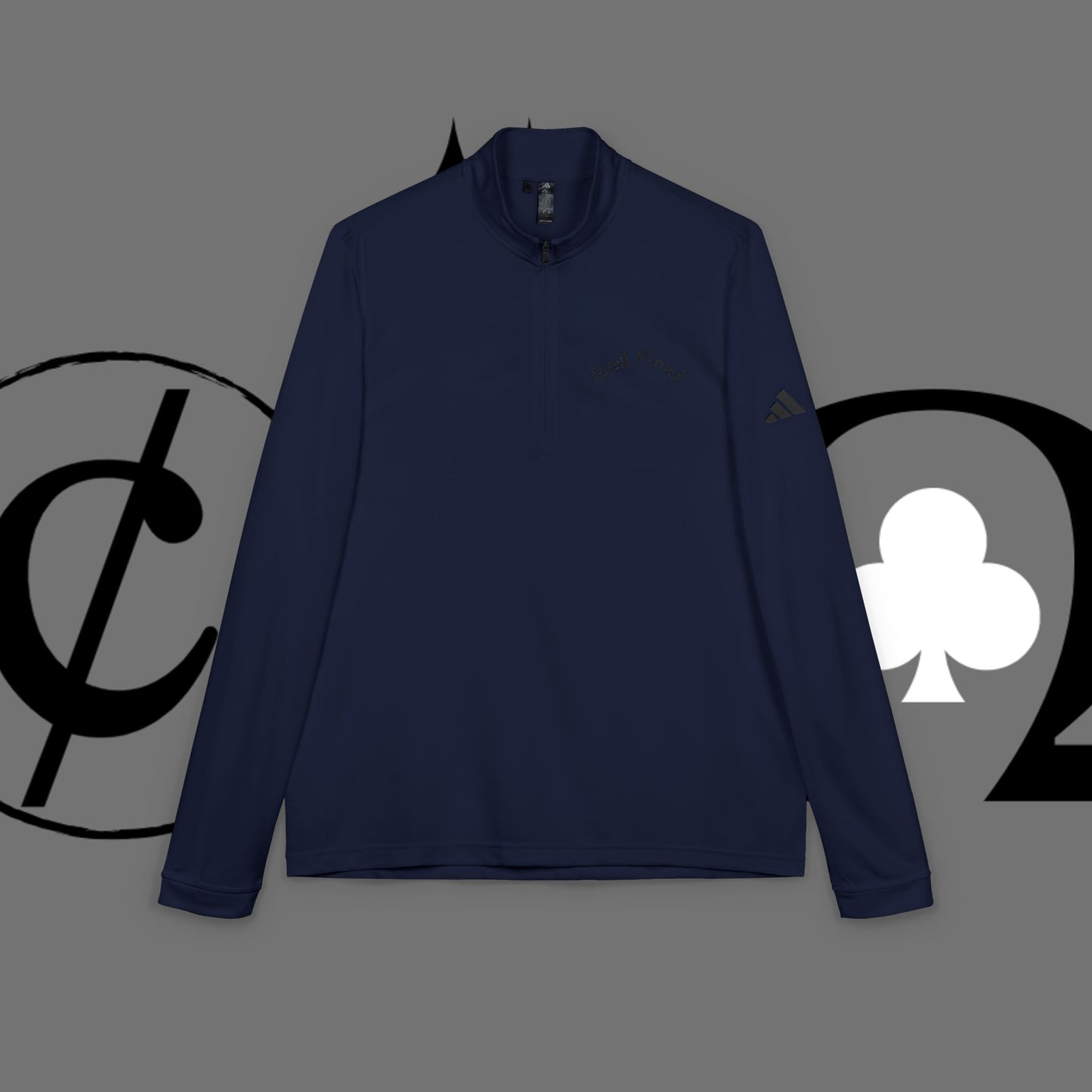 Embroidered 'Good Friend' adidas Quarter-Zip Pullover