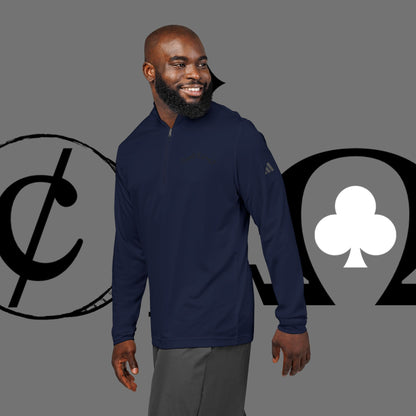 Embroidered 'Good Friend' adidas Quarter-Zip Pullover