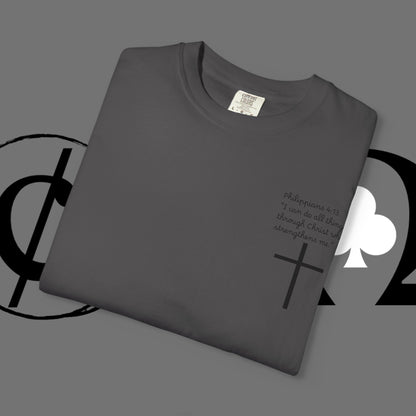 God First Cross T-Shirt — Faith-Based Christian Tee ("God First" Back Print)