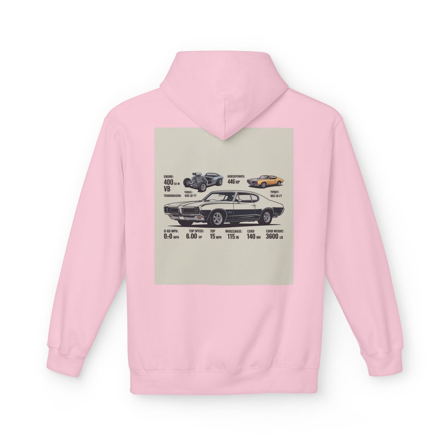 Classic Muscle Car Hoodie — Vintage Camaro Diagram Print