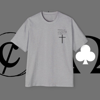 Action Symbol Tee — Minimal Graphic Men's Oversized T-Shirt