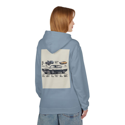 Classic Muscle Car Hoodie — Vintage Camaro Diagram Print