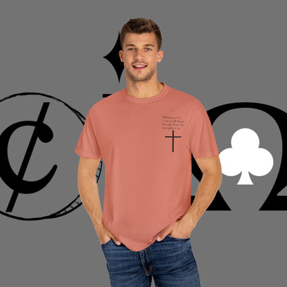 God First Cross T-Shirt — Faith-Based Christian Tee ("God First" Back Print)