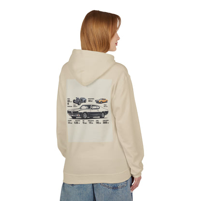 Classic Muscle Car Hoodie — Vintage Camaro Diagram Print