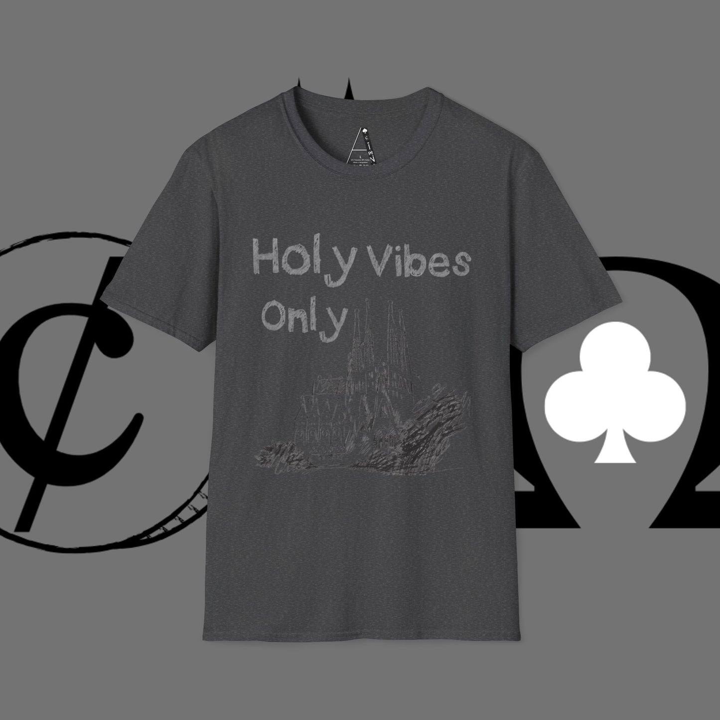 Christian Cross T-Shirt — Grunge Crown of Thorns Design