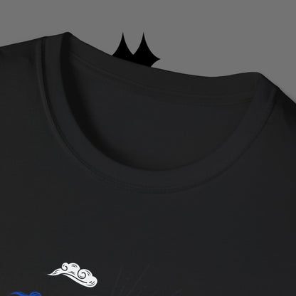 Ocean Wave Graphic T-Shirt — Blue Surf Sunset Design