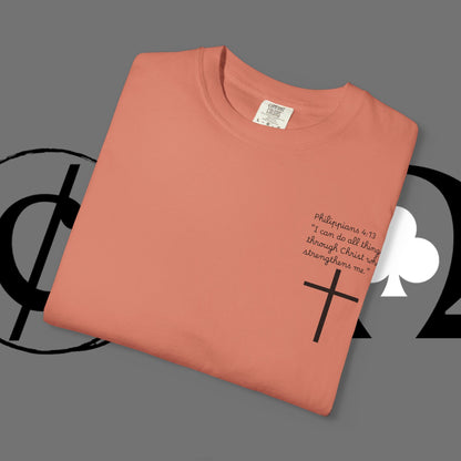 God First Cross T-Shirt — Faith-Based Christian Tee ("God First" Back Print)