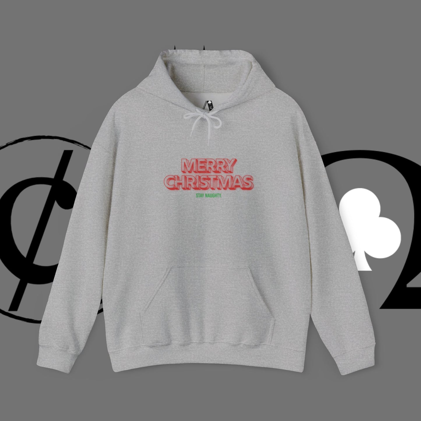 Christmas Hoodie — 'Merry Christmas' Front & 'Naughty is the New Nice' Back Holiday Hoodie