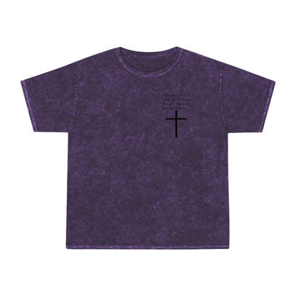 God First Mineral-Wash T-Shirt — Cross Christian Faith Tee