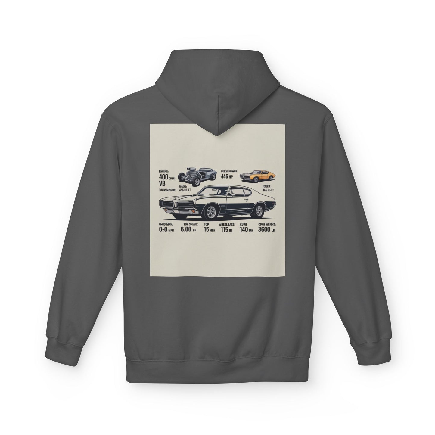 Classic Muscle Car Hoodie — Vintage Camaro Diagram Print