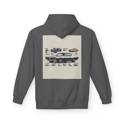 Classic Muscle Car Hoodie — Vintage Camaro Diagram Print