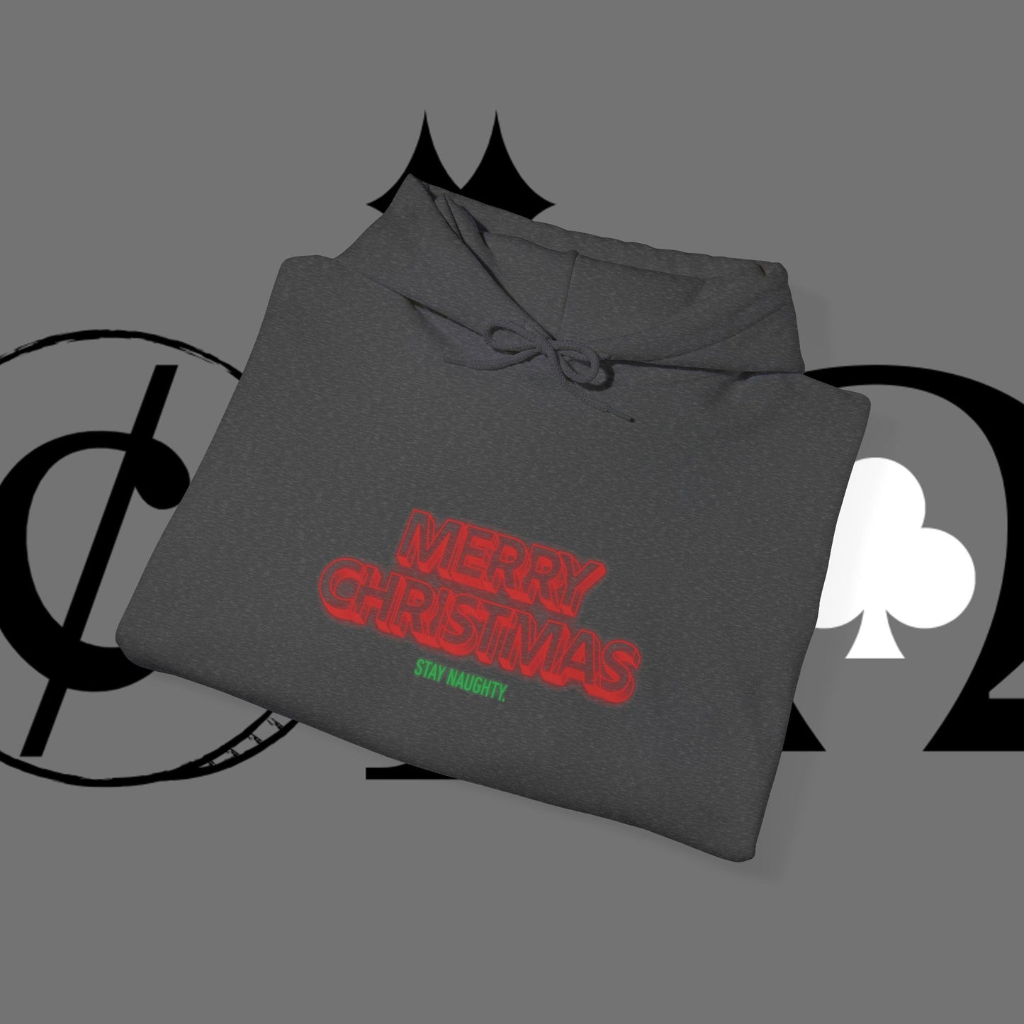 Christmas Hoodie — 'Merry Christmas' Front & 'Naughty is the New Nice' Back Holiday Hoodie