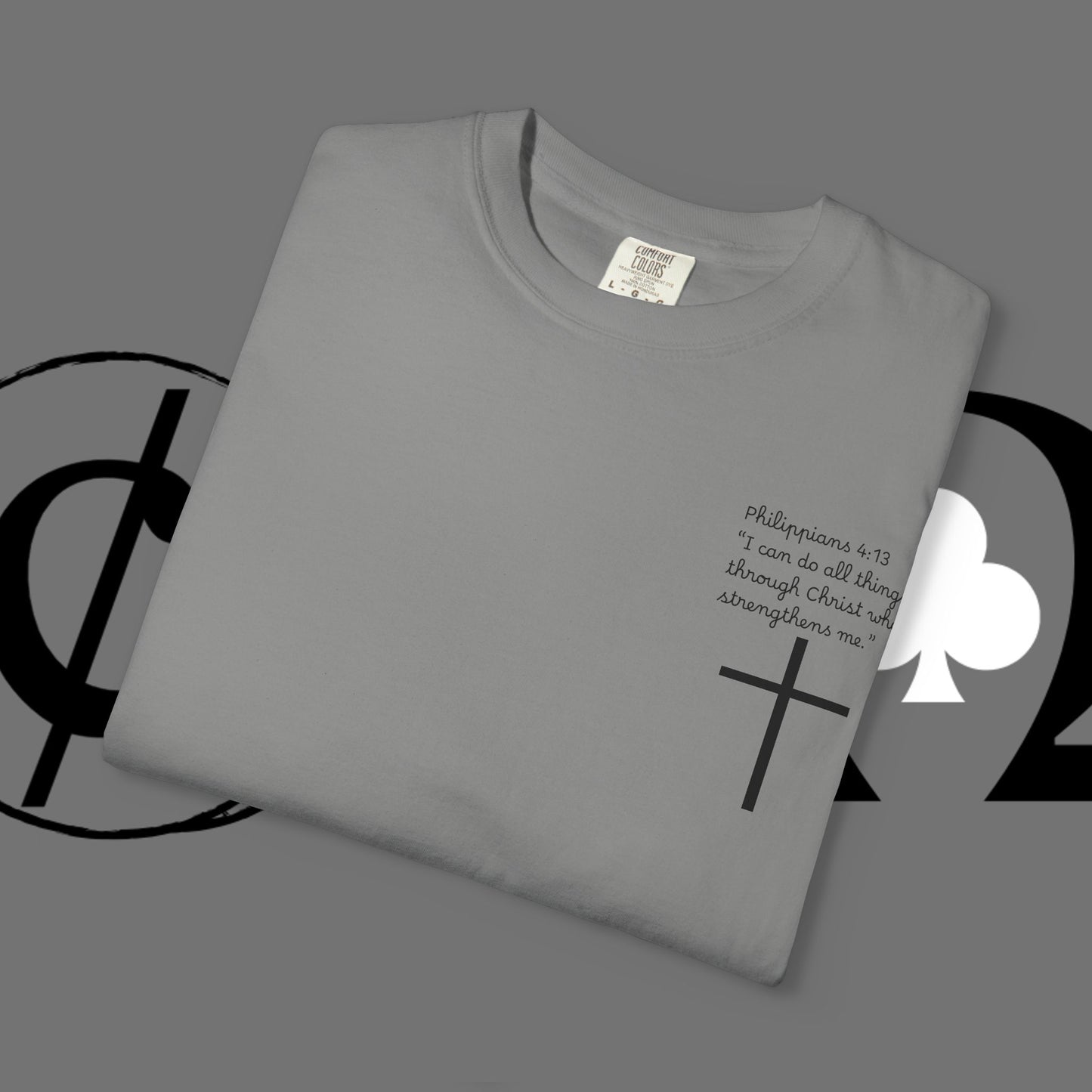 God First Cross T-Shirt — Faith-Based Christian Tee ("God First" Back Print)