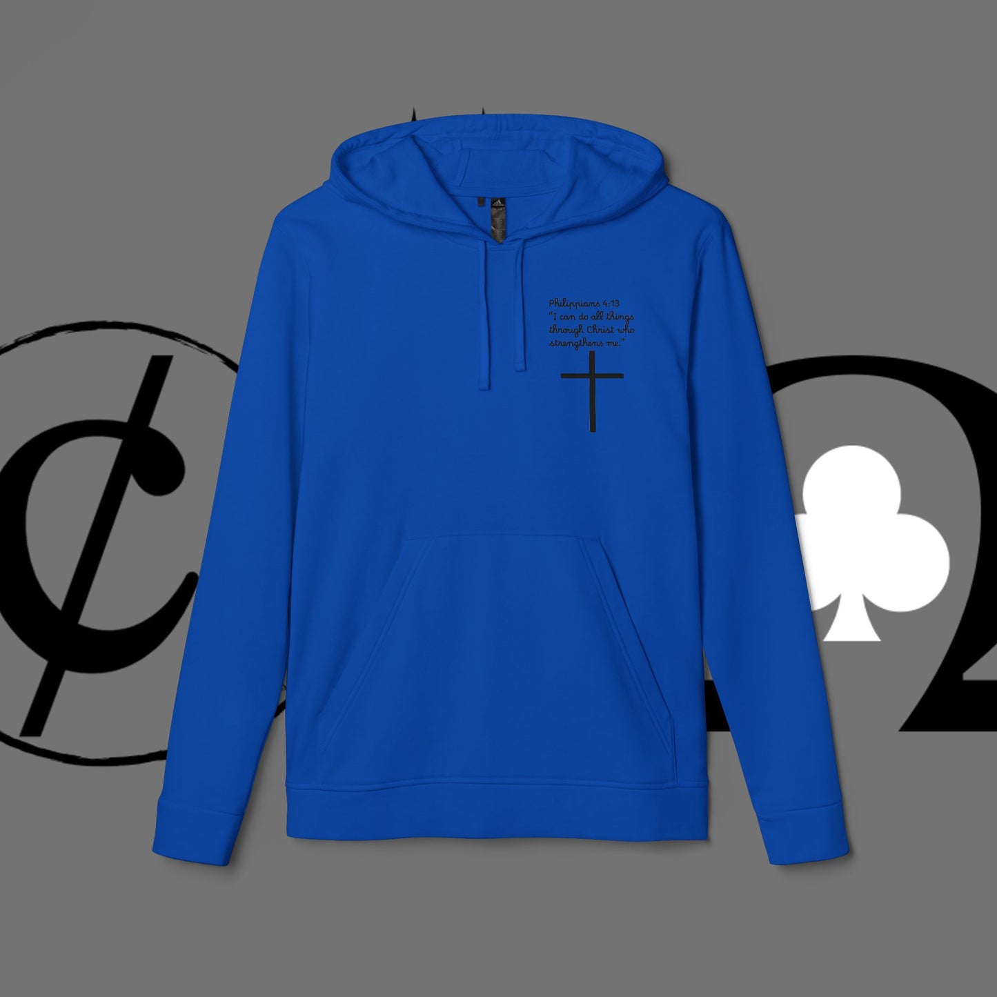 Christian Cross Hoodie — "Go At" Graphic Spiritual Sweatshirt