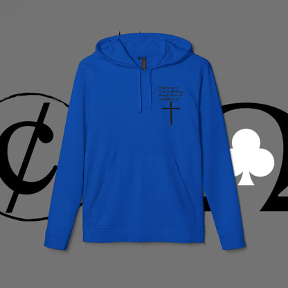Christian Cross Hoodie — "Go At" Graphic Spiritual Sweatshirt