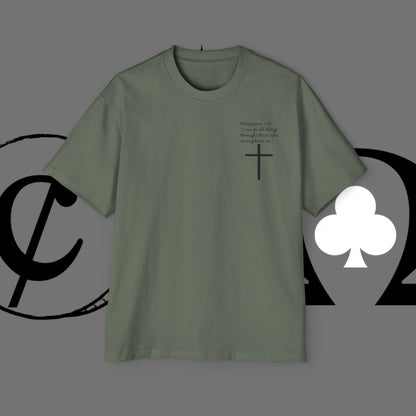 Action Symbol Tee — Minimal Graphic Men's Oversized T-Shirt