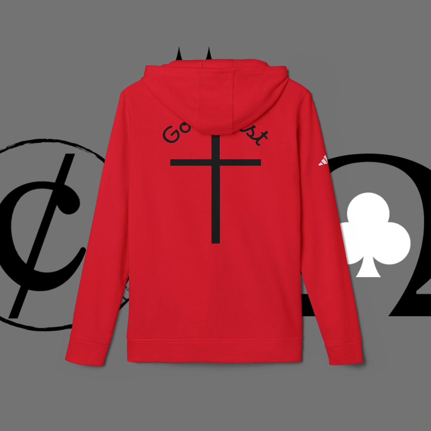 Christian Cross Hoodie — "Go At" Graphic Spiritual Sweatshirt